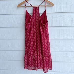 Old Navy Red White Floral Racerback Mini Dress M